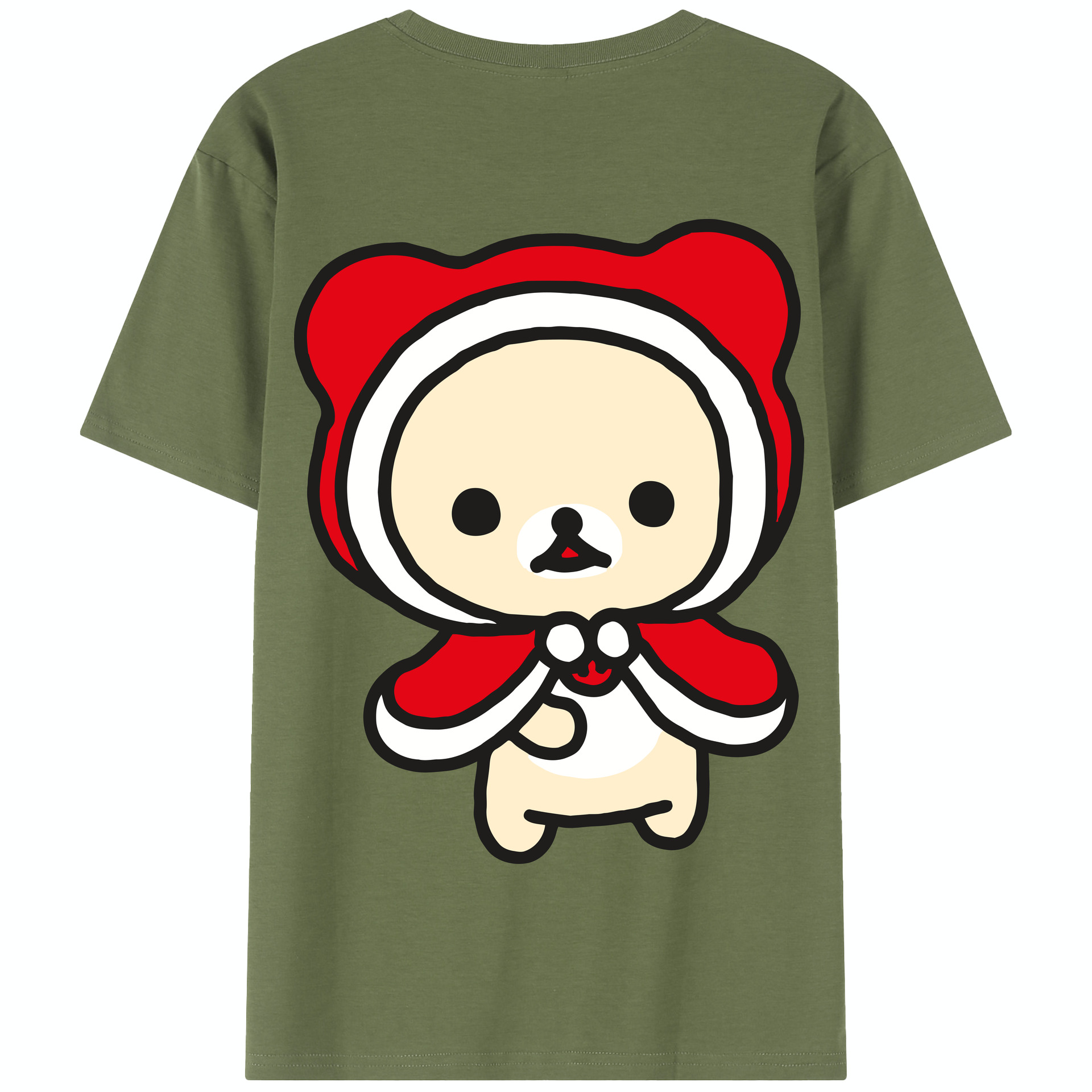 （画像用） リラックマ リラックマ キイロイトリ Rilakkuma Korilakkuma Kiiroitori 綿100％半袖Tシャツ（背面プリント）
